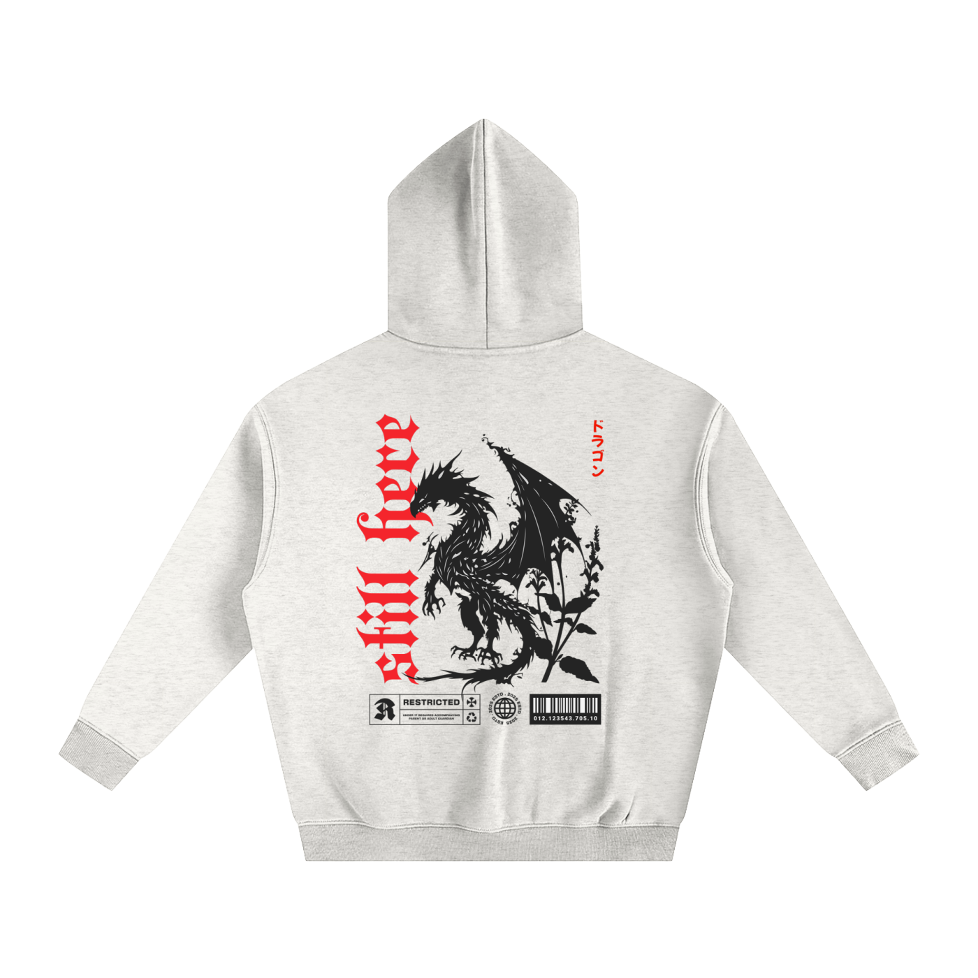 STILL HERE RED DRAGON HOODIE