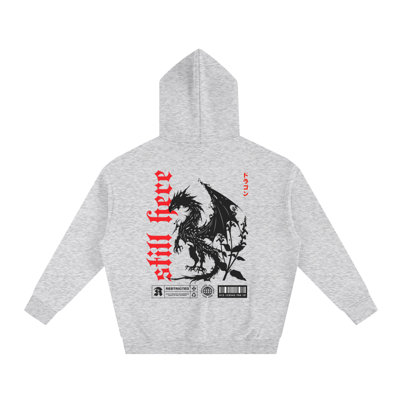 STILL HERE RED DRAGON HOODIE