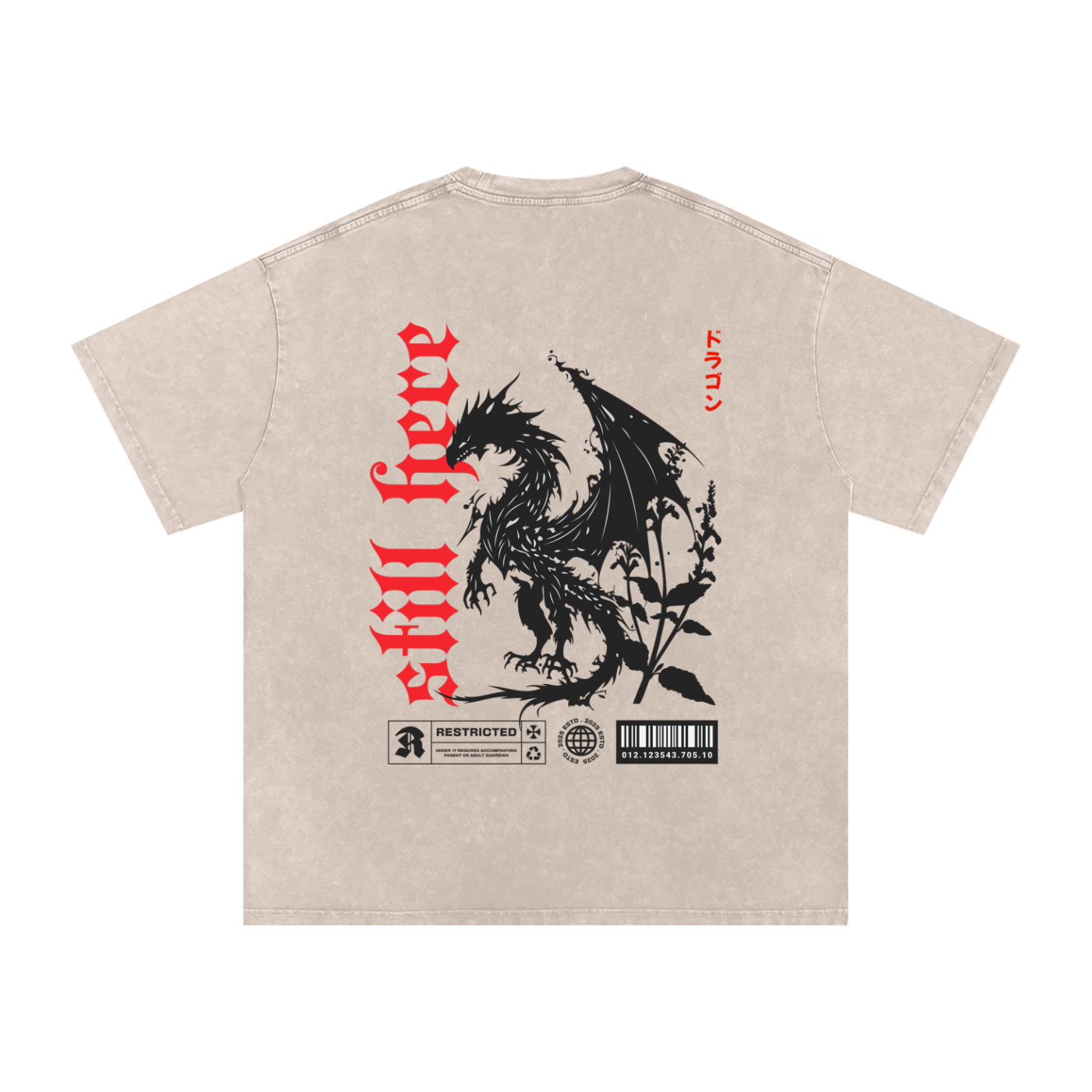 STILL HERE RED DRAGON TEE