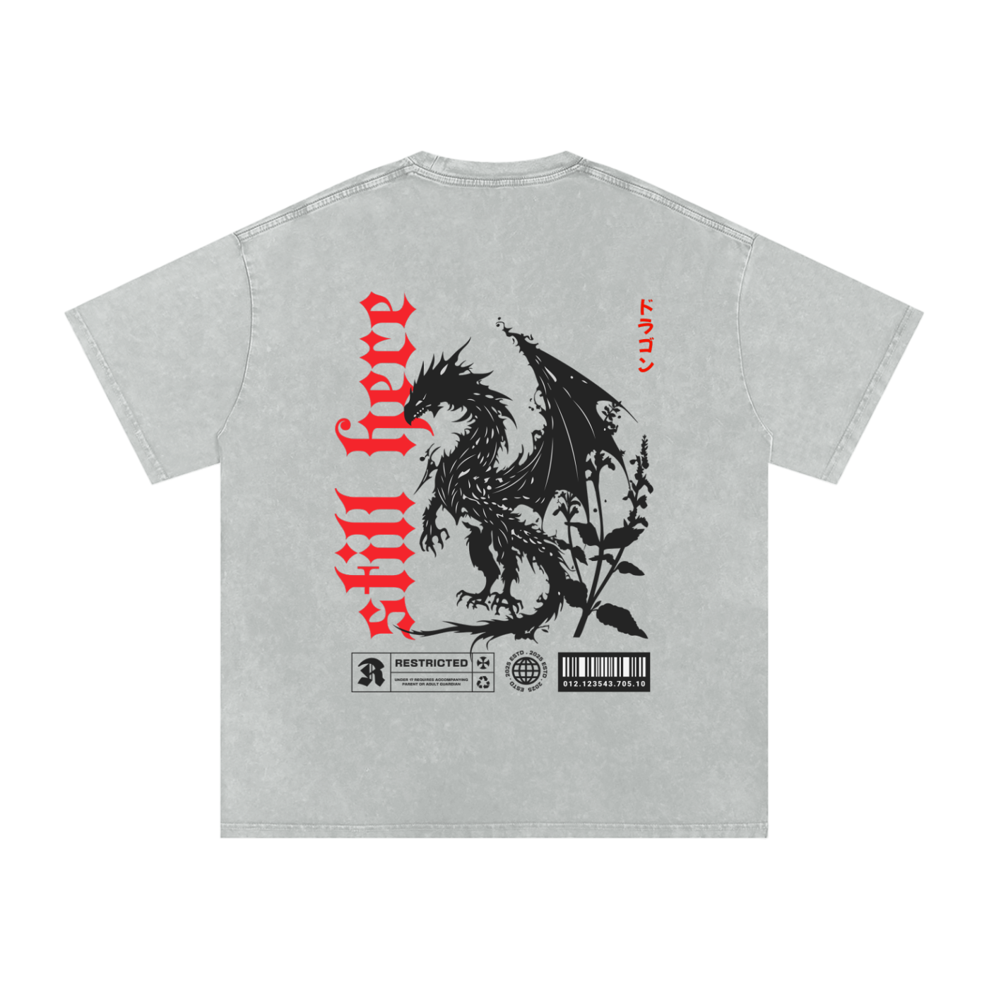 STILL HERE RED DRAGON TEE