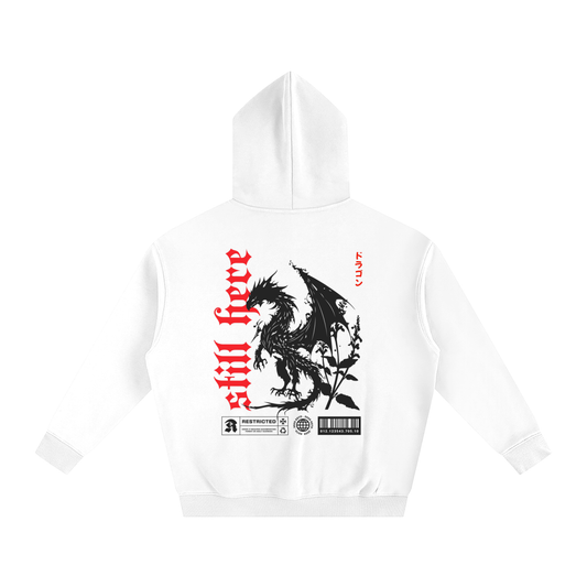STILL HERE RED DRAGON HOODIE